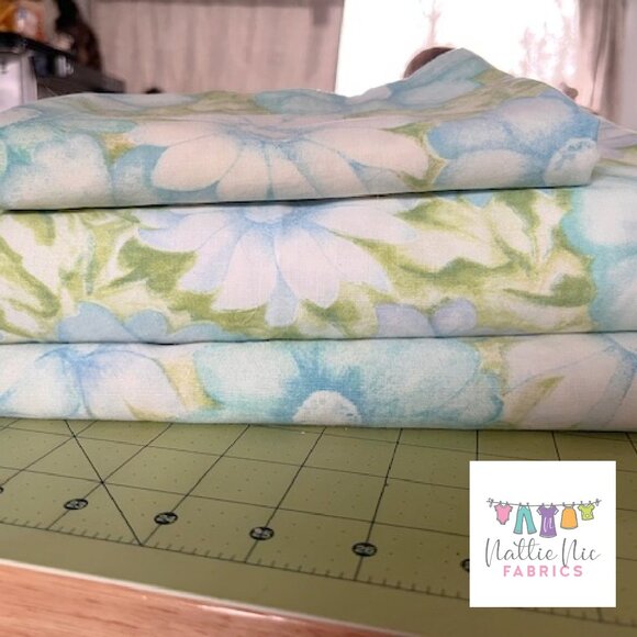 Vintage Twin Sheet set in a beautiful blue and green Floral, Cannon‎ Monticello - Picture 2 of 6